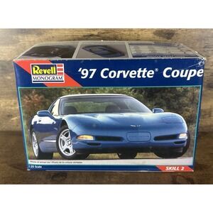 Revell Monogram '97 Corvette Coupe 1/25 Model Kit Open Box Please Read Info!